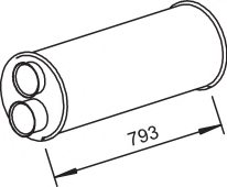 DINEX 80409 Middle-/End Silencer